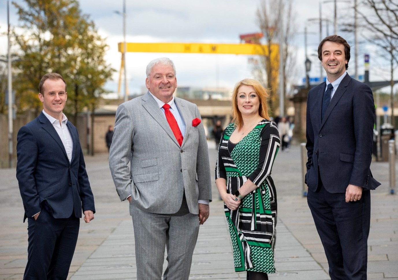 Press release photo of Alistair Moore, Feargal McCormack, Debbie Connolly, Andrew Dines in Northern Ireland